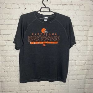 NFL Team Apparel Cleveland Browns Tee Mens L Black TX3 Cool Lightweight